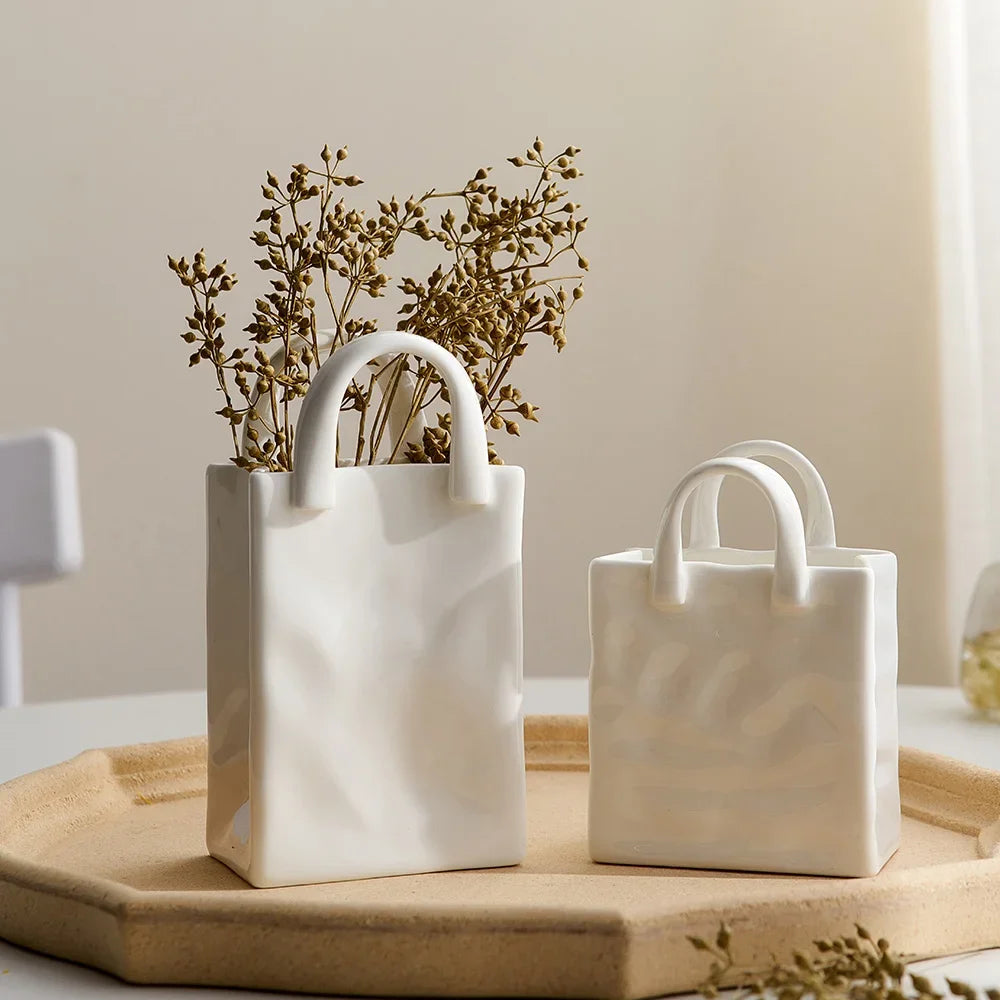 Simple Decorative Handbag Vase Bag-IN-Decor