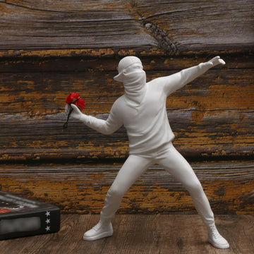 Banksy Flower Thrower Resin Statue