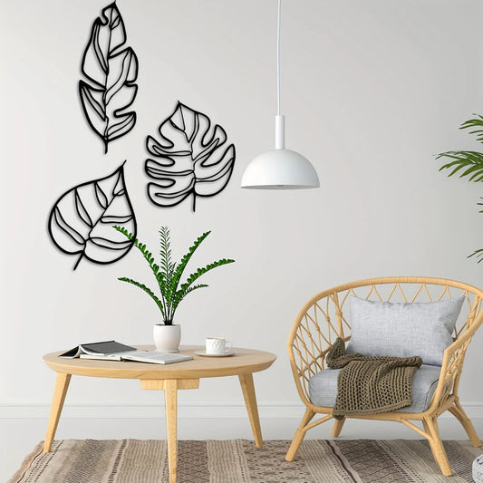 Botanical Leaves Metal Wall Hanging - Bag-IN-Decor