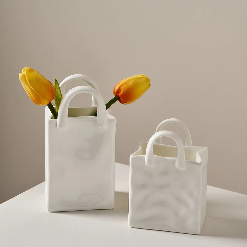 Simple Decorative Handbag Vase Bag-IN-Decor