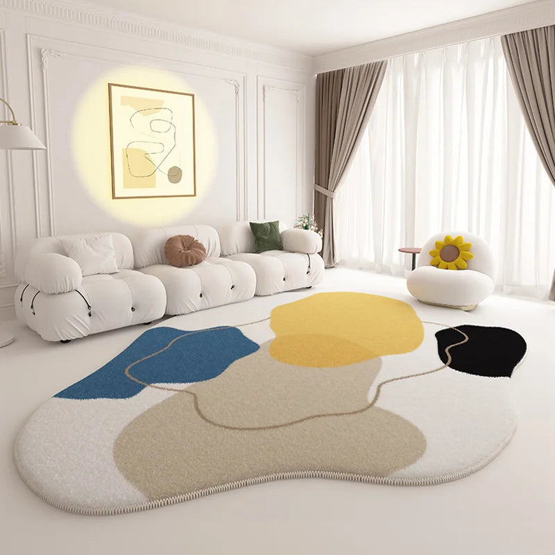 Modern Cream Style Plush Rug Bag-IN-Decor