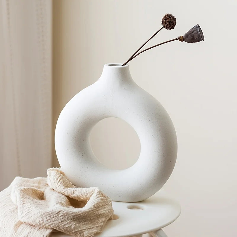 Minimalist Nordic Donut Design Vase Bag-IN-Decor