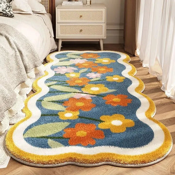 Floral Cashmere Dirt Resistant Rug Bag-IN-Decor