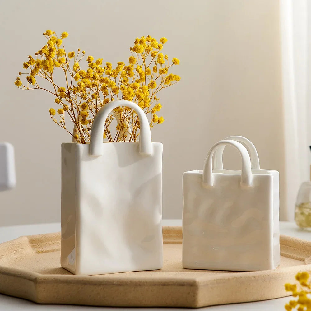 Simple Decorative Handbag Vase Bag-IN-Decor