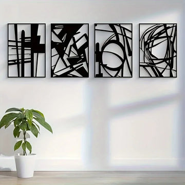 Minimalist Abstract Metal Wall Art - Bag-IN-Decor