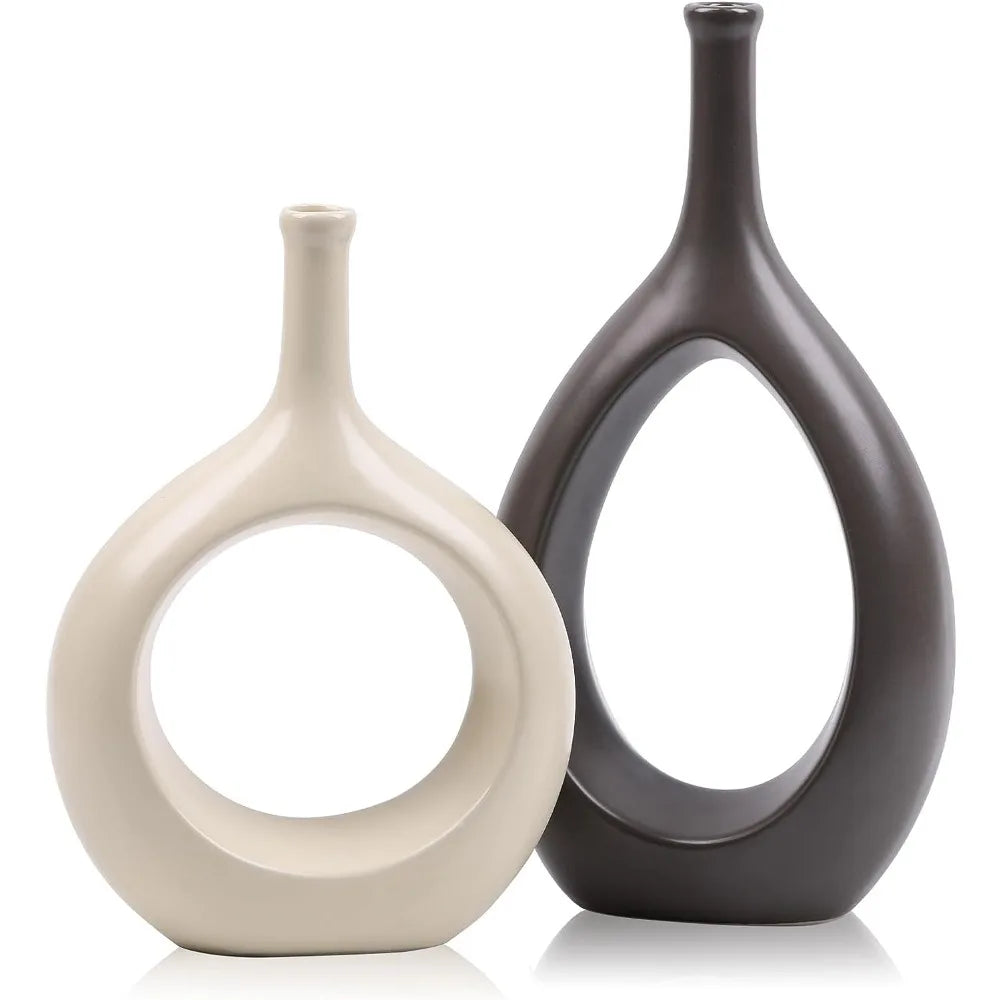 Modern Hollow Ellipse Vase Bag-IN-Decor