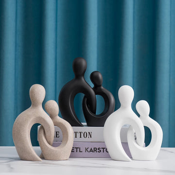 Romantic Abstract Couple Resin Statue