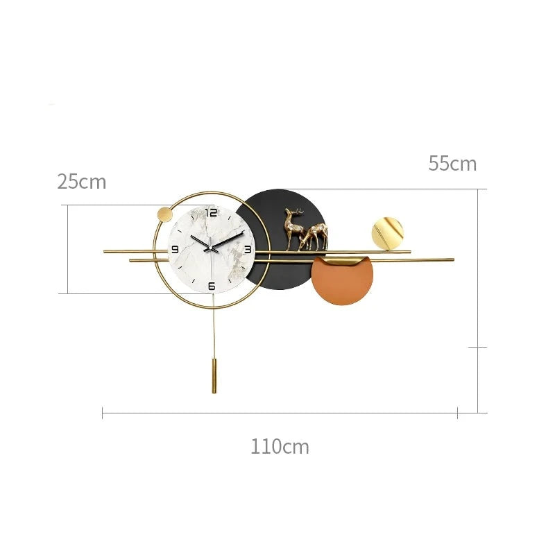 Nordic Designer Wall Clock Bag-IN-Decor