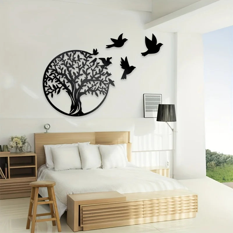 Round Metal Tree Wall Decor - Bag-IN-Decor