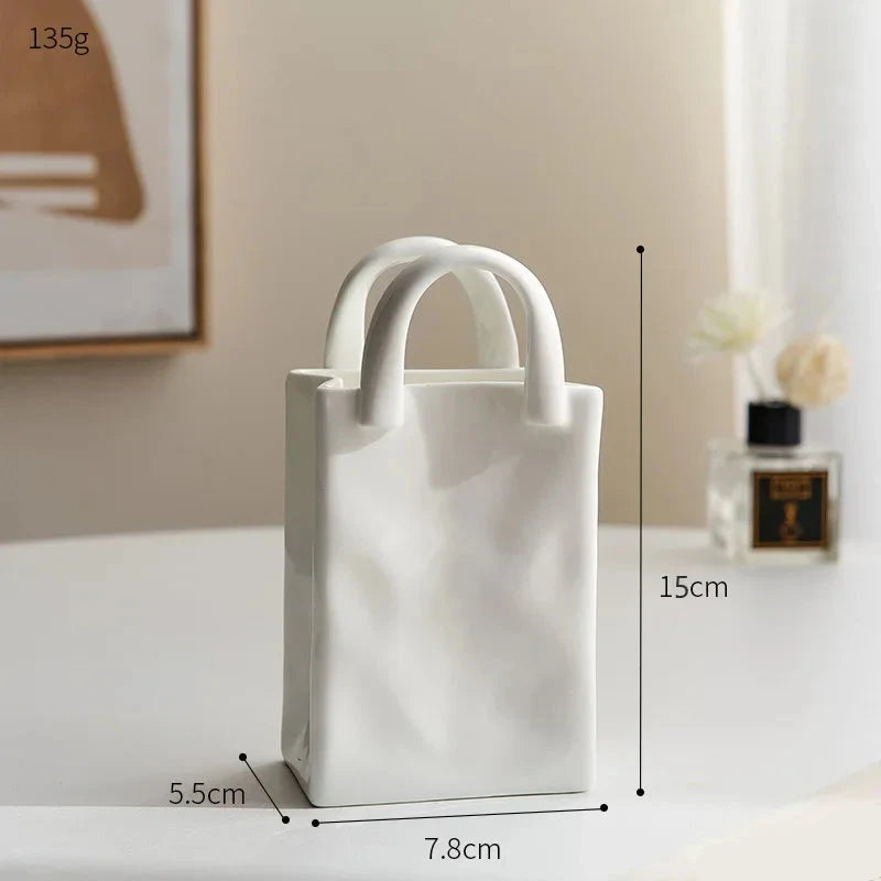 Simple Decorative Handbag Vase Bag-IN-Decor