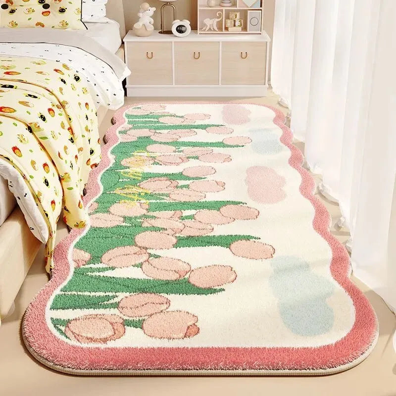 Floral Cashmere Dirt Resistant Rug Bag-IN-Decor