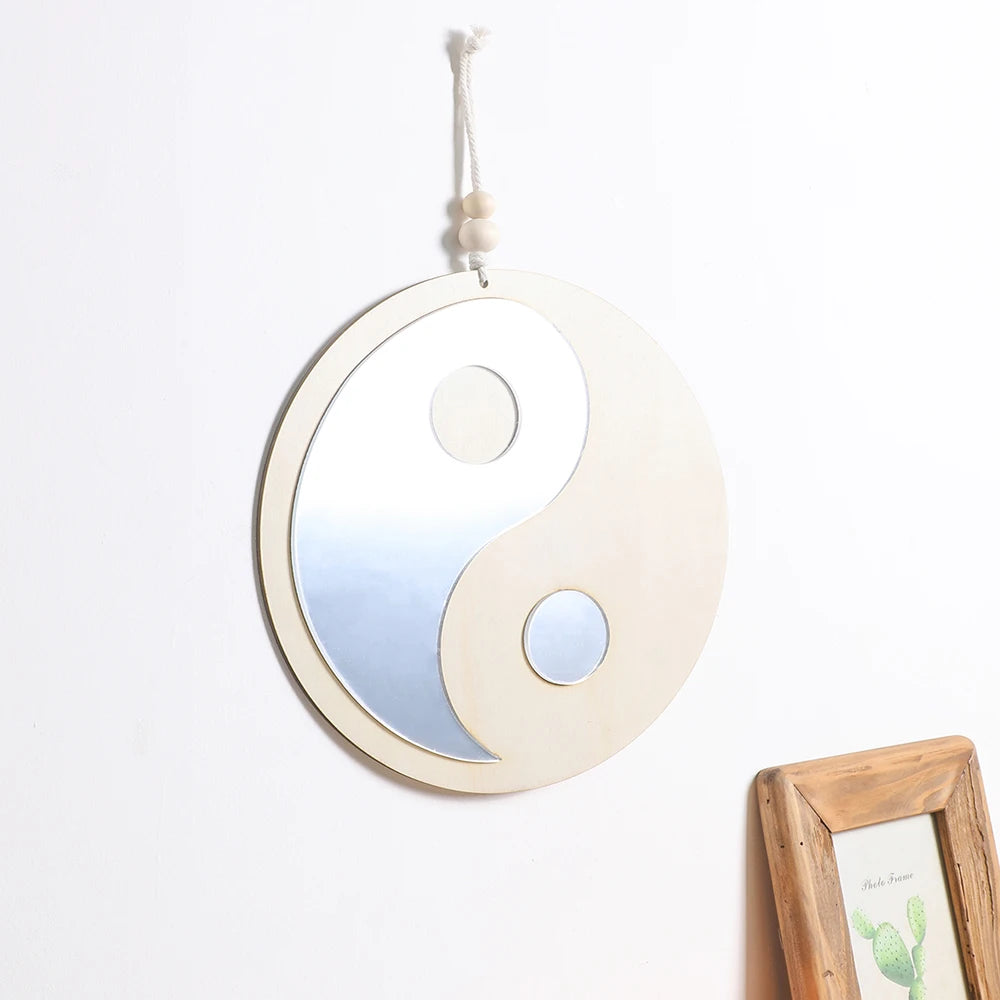 Wooden Mirror Wall Hanging Bag-IN-Decor