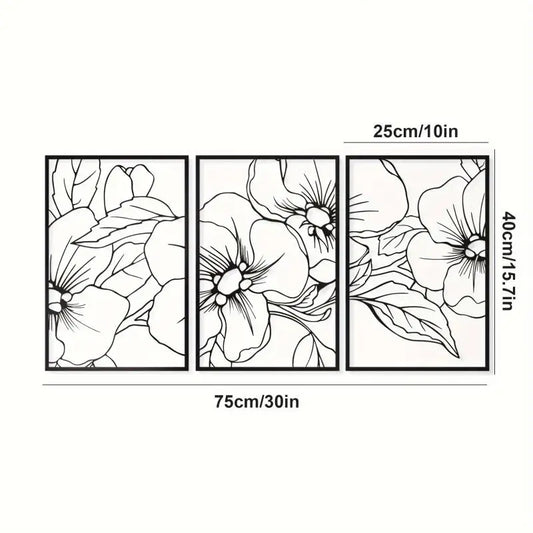 Floral Single Line Wall Art - Bag-IN-Decor