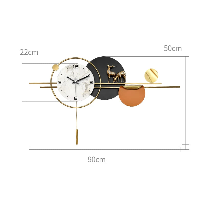 Nordic Designer Wall Clock Bag-IN-Decor