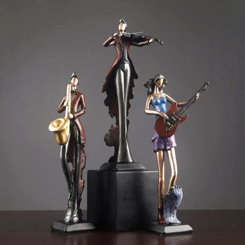 Musical Instrument Figurines Sculpture - Bag-IN-Decor