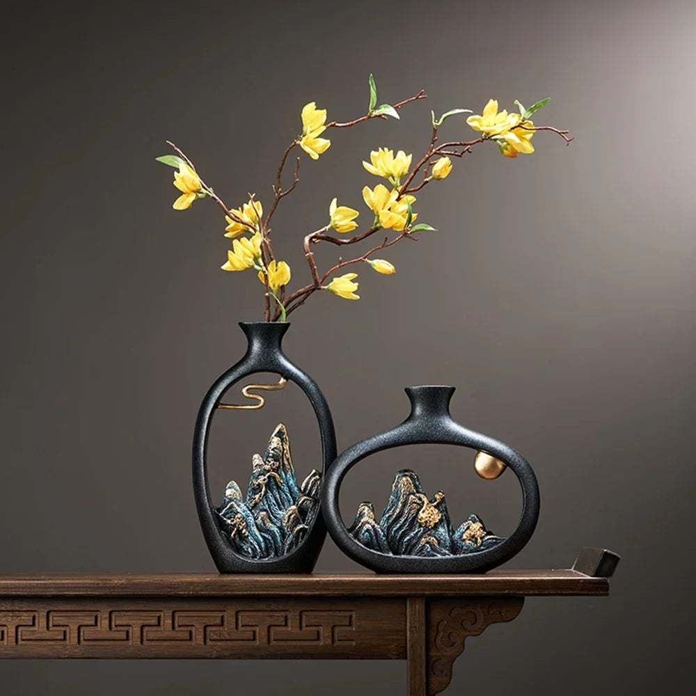 Minimalism Mountain Stone Vase Bag-IN-Decor