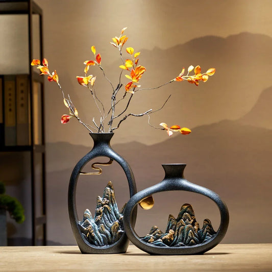 Minimalism Mountain Stone Vase Bag-IN-Decor