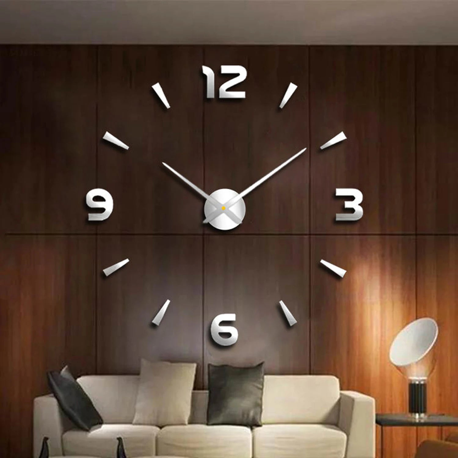 3D Frameless Large Wall Clock Bag-IN-Decor