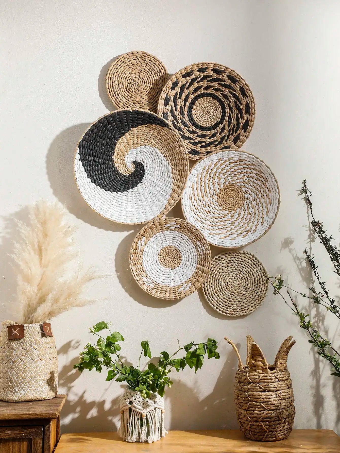 Hand Woven Basket Wall Decor Bag-IN-Decor