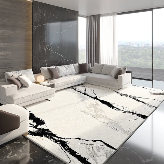 Modern Marble Fluffy Rug - Bag-IN-Decor