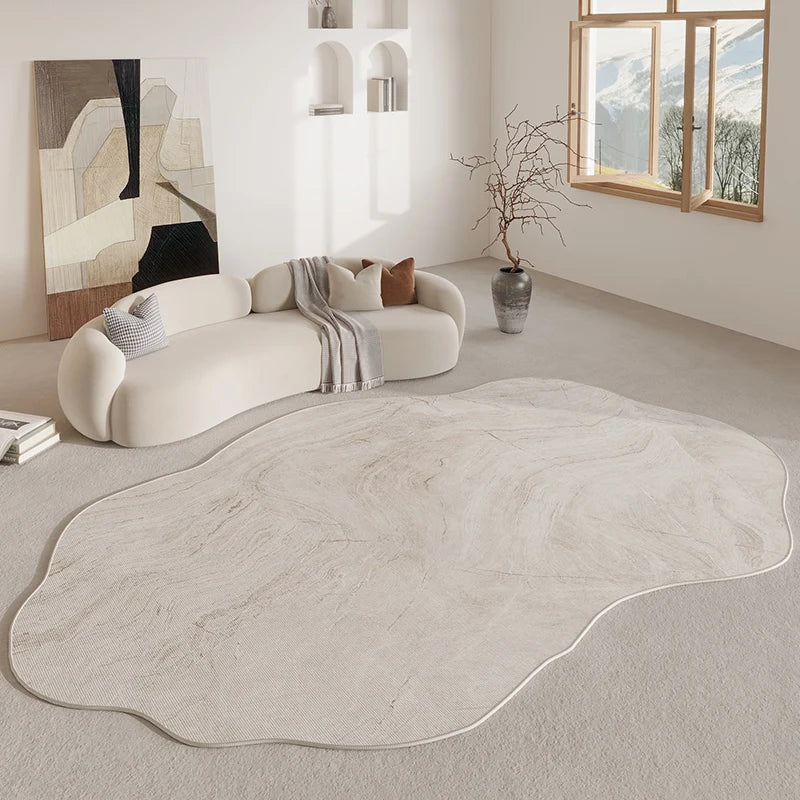 Beige Abstract Cream Style Rug Bag-IN-Decor