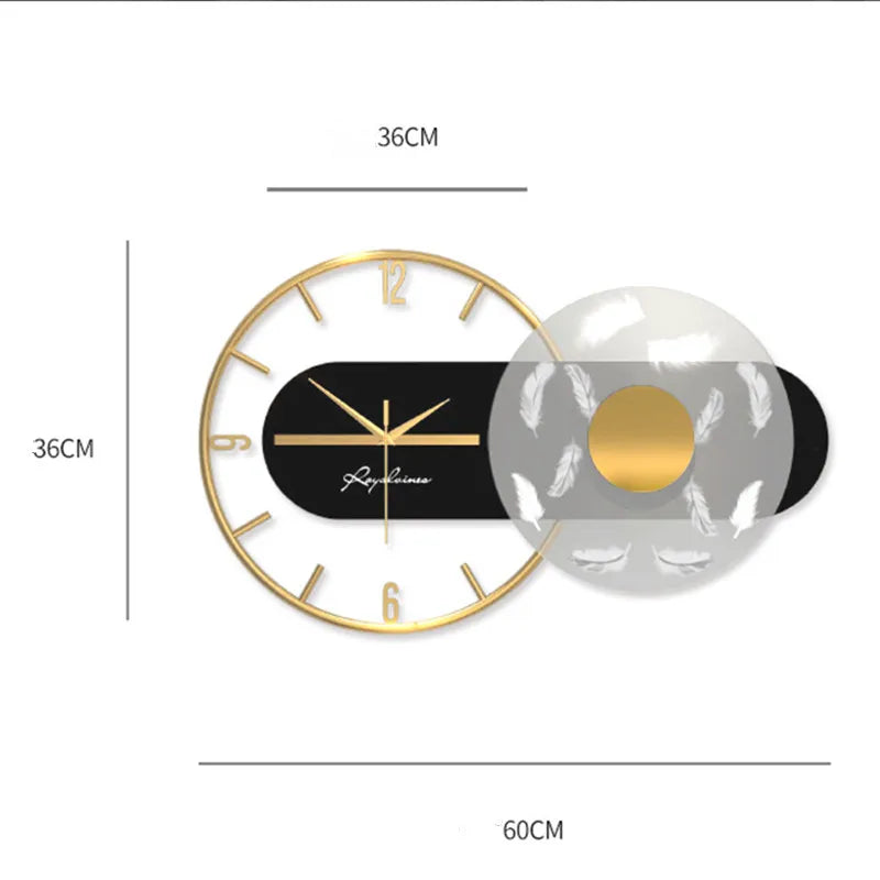 Modern Metal Wall Clock Bag-IN-Decor