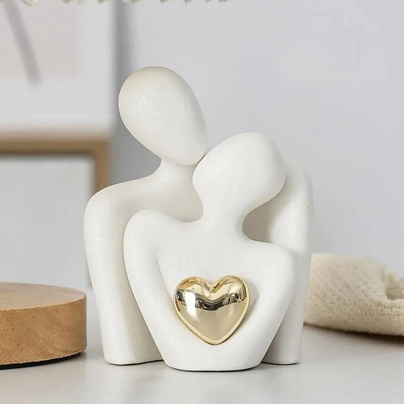 Couple Hugging Abstract Sculpture - Bag-IN-Decor