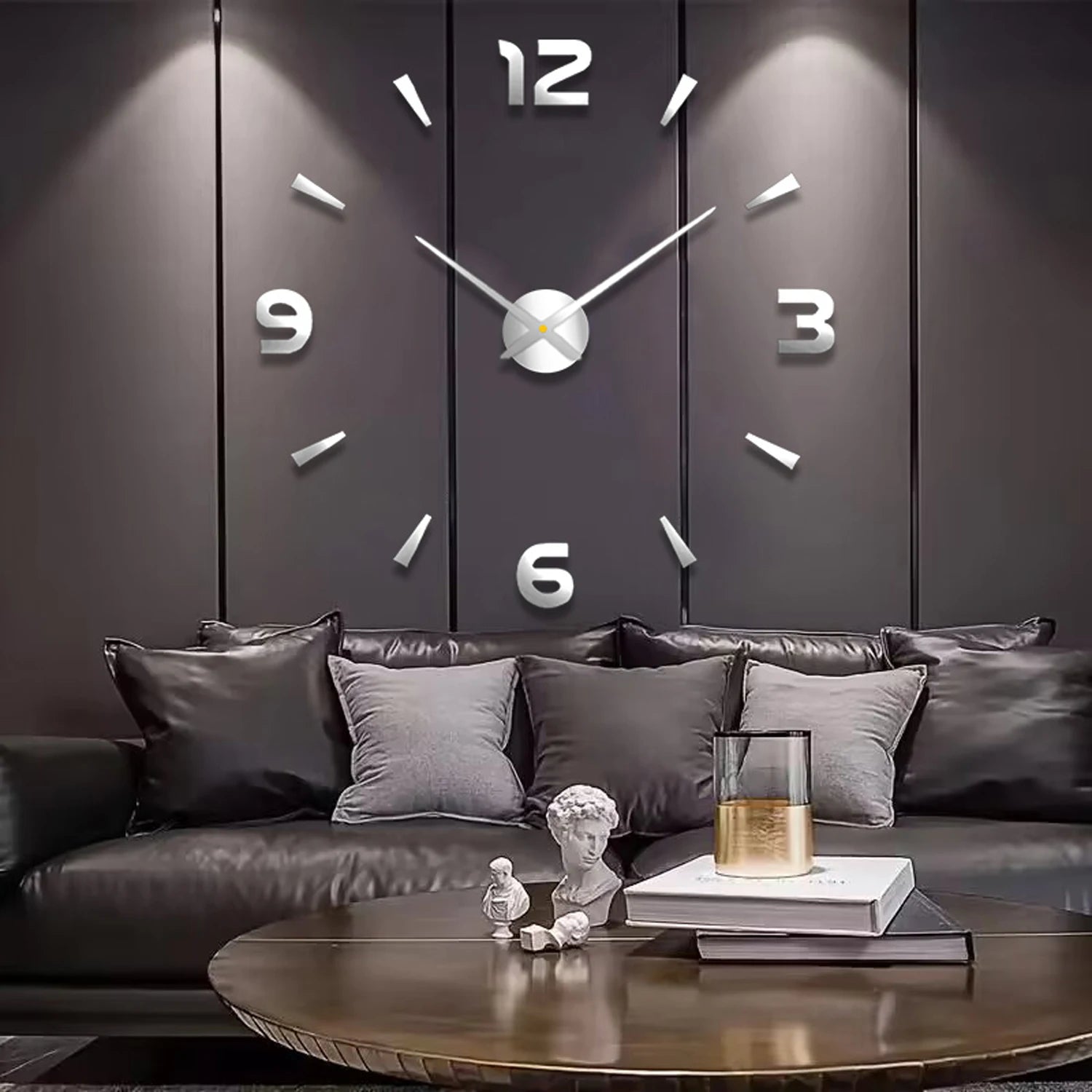 3D Frameless Large Wall Clock Bag-IN-Decor