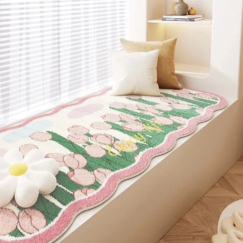 Floral Cashmere Dirt Resistant Rug Bag-IN-Decor