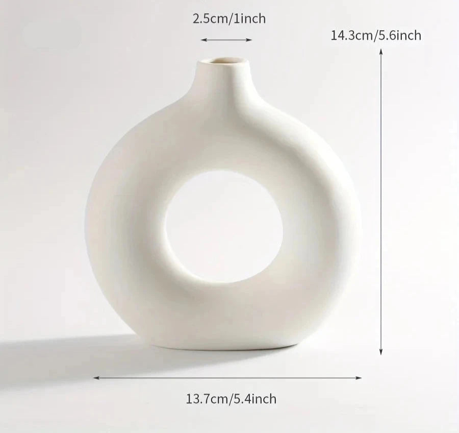 Minimalist Nordic Donut Design Vase Bag-IN-Decor