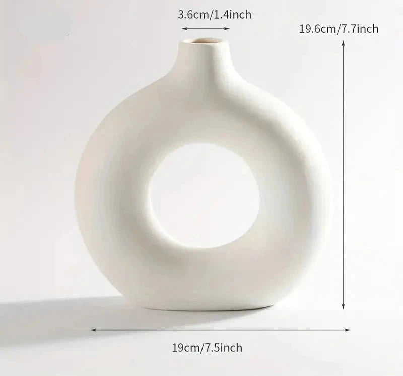 Minimalist Nordic Donut Design Vase Bag-IN-Decor