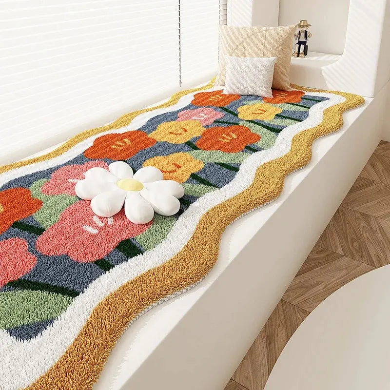 Floral Cashmere Dirt Resistant Rug Bag-IN-Decor