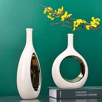 Modern Hollow Ellipse Vase Bag-IN-Decor