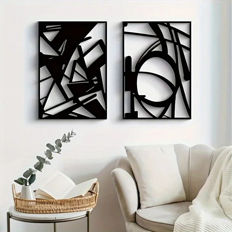 Minimalist Abstract Metal Wall Art - Bag-IN-Decor