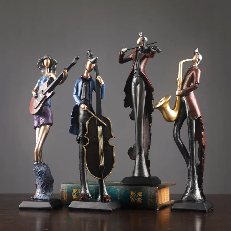 Musical Instrument Figurines Sculpture - Bag-IN-Decor