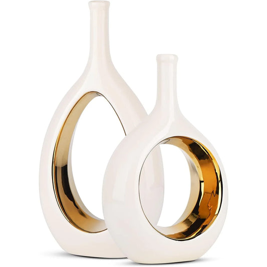 Modern Hollow Ellipse Vase Bag-IN-Decor