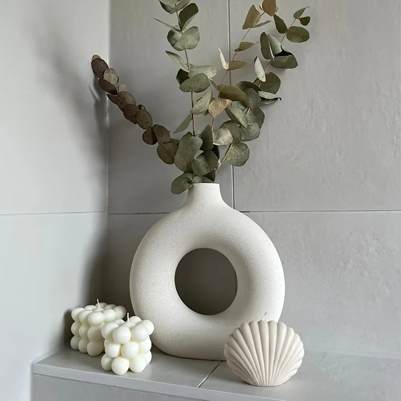 Minimalist Nordic Donut Design Vase Bag-IN-Decor