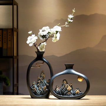 Minimalism Mountain Stone Vase Bag-IN-Decor