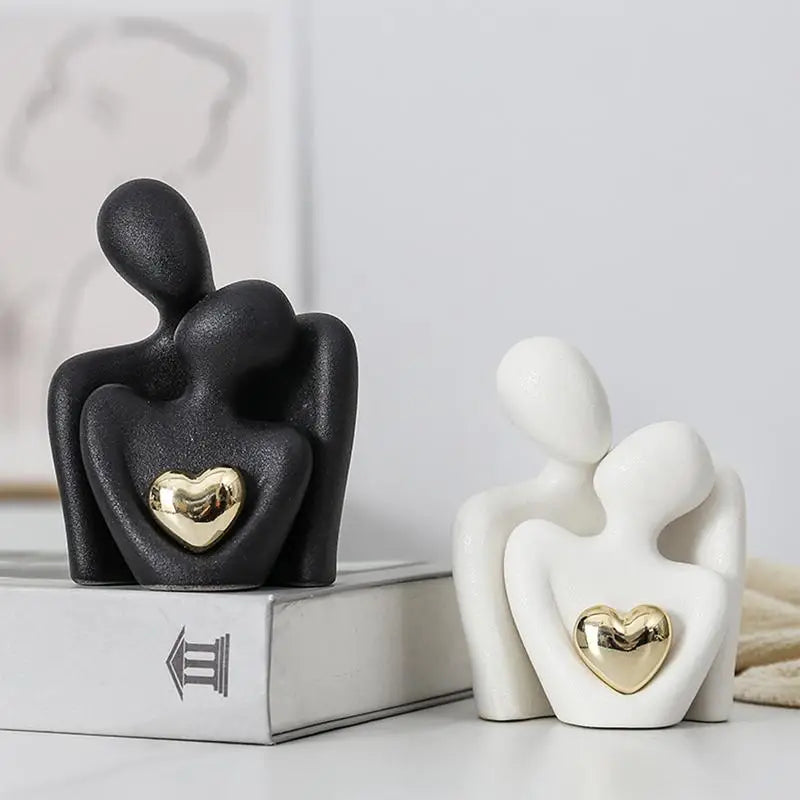 Couple Hugging Abstract Sculpture - Bag-IN-Decor