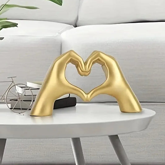 Modern Heart Gesture Sculpture - Bag-IN-Decor